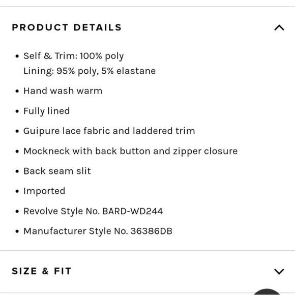 Bardot Gemma Dress in Dusty Blue 4 Revolve Lacy Classy Embroidered Floral EUC - Picture 12 of 12